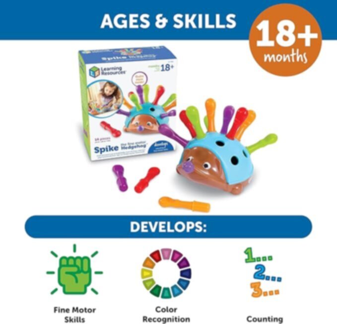 LEARNING RESOURCES UK| Spike The Fine Motor Hedgehog (1.5+ Years) | LER8904