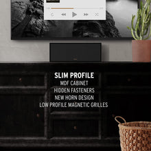 KLIPSCH | Center Channel Speaker Black Textured Wood Grain Vinyl Single | R-50C