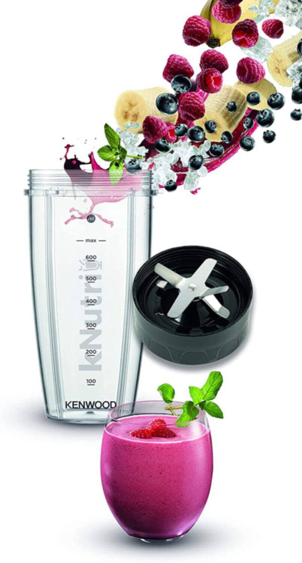 KENWOOD | Smoothie2Go Ice Crushing Blender with 2 Jar 600W Silver | BSP70.180SI