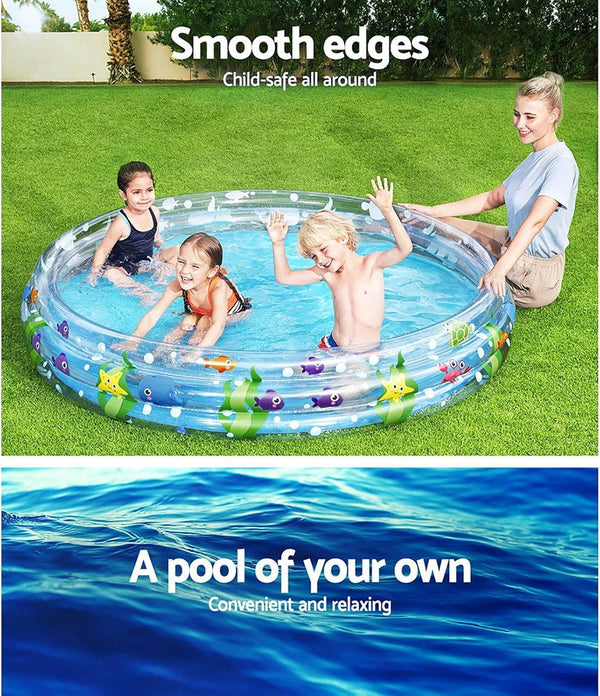 BESTWAY | Deep Dive 3 Ring Inflatable Play Pool 1.83mxH33cm | BES115TOY01882