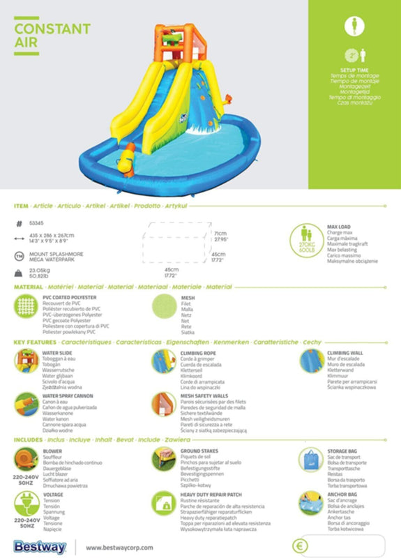 BESTWAY | Mount Splashmore Mega WaterPark 14'3