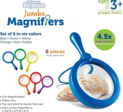LEARNING RESOURCES UK| Primary Science Jumbo Magnifiers (Set Of 6) (3+ Years) | LER2774