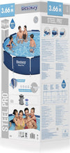 BESTWAY | Steel Pro Pool Swimming Pool Set Above Ground Round Paddling With Filter Pump 12x30-3.66mx76cm | BES115TOY01897