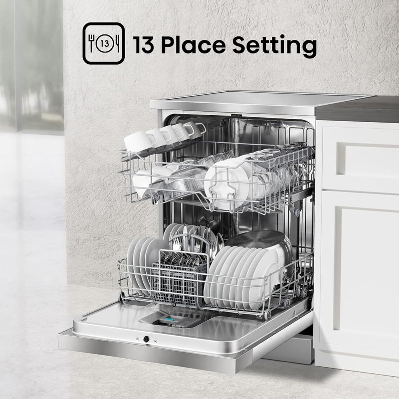 HISENSE | Free Standing Dishwasher 13 Place Settings Grey | HS622E90X