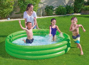 BESTWAY | Inflatable Swimming Pool 6 Feet Kids Play 3-Ring Pool 72x13 Easy to Store Indoor and Outdoor  Above 2 to 12 Years Kids | BES115TOY01784