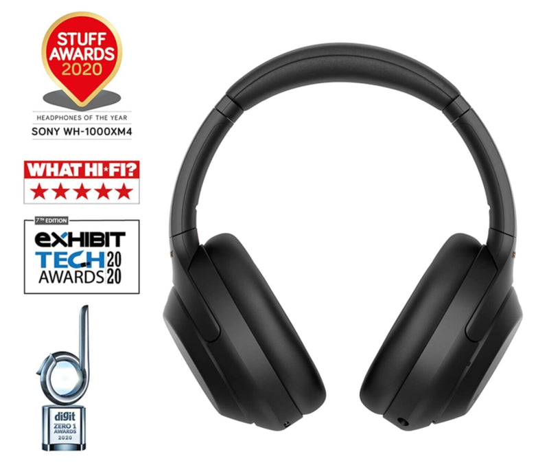 SONY | Wireless Noise Cancelling Bluetooth Headphones with Mic for Phone Calls, 30 Hours Battery Life Black | WH-1000XM4-BLACK