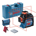 BOSCH | Professional Line Laser with Self Levelling 30m Range 120m Range with receiver, IP 54 (Blue) | GLL 3-80