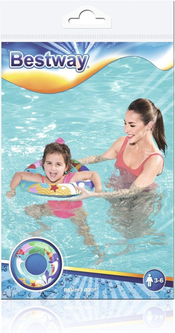 BESTWAY | Sea Adventures Swim Ring Assorted 20"/51cm | BES115TOY00244