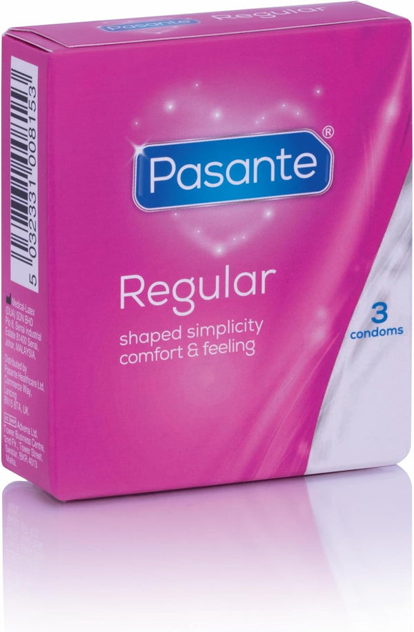PASANTE | Regular Condoms 3 Count | AMS100100