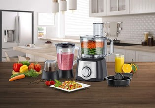 BLACK + DECKER | 29 Function Food Processor with Blender, Grinder & Juicer Silver/Black 600W | FX650-B5