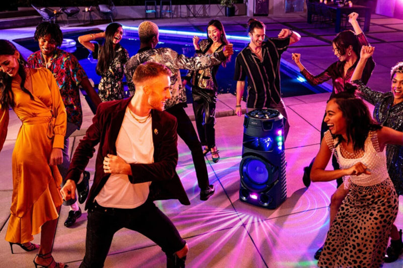 SONY | High Power Party Speaker with Bluetooth Technology (Karaoke,Gesture Control, Party Light, Taiko) Black | MHC-V73