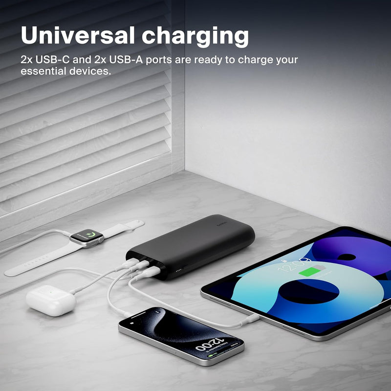 BELKIN | BoostCharge 32W PD PPS 4 Port Power Bank 26K | TE0218284