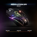 MEETION | USB Wired Gaming Mouse 4 Buttons Rainbow Backlit | MT-M371