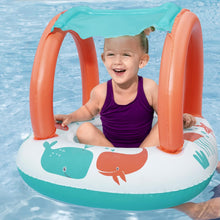 BESTWAY | Inflatable Pontoon With Canopy Plush Shaded Baby Boat 84x67cm | BES115TOY01810