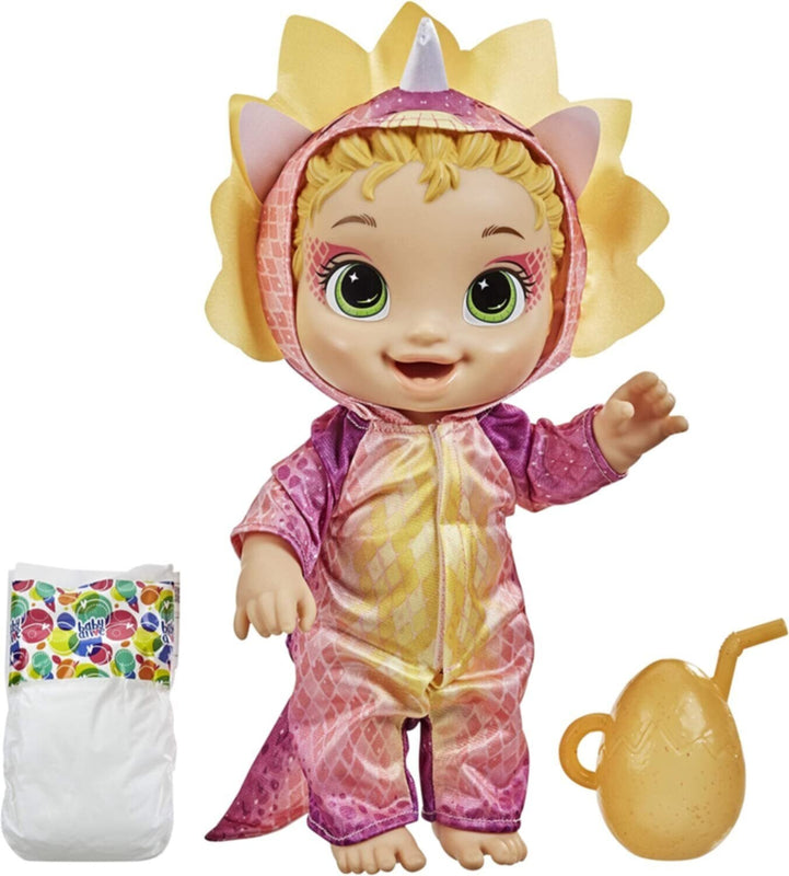 HASBRO | Baby Alive Triceratops Dress Up Dino Doll Blonde Hair Toy | HSO106TOY00980