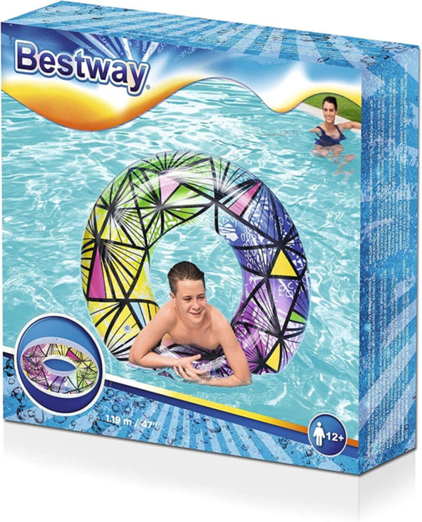 BESTWAY | Stained Glass Swim Ring 47"/1.19m | BES115TOY01461