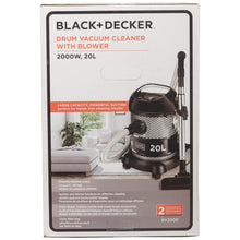 BLACK + DECKER | Drum Vacuum Cleaner 20Ltr 2000W | BV2000-B5
