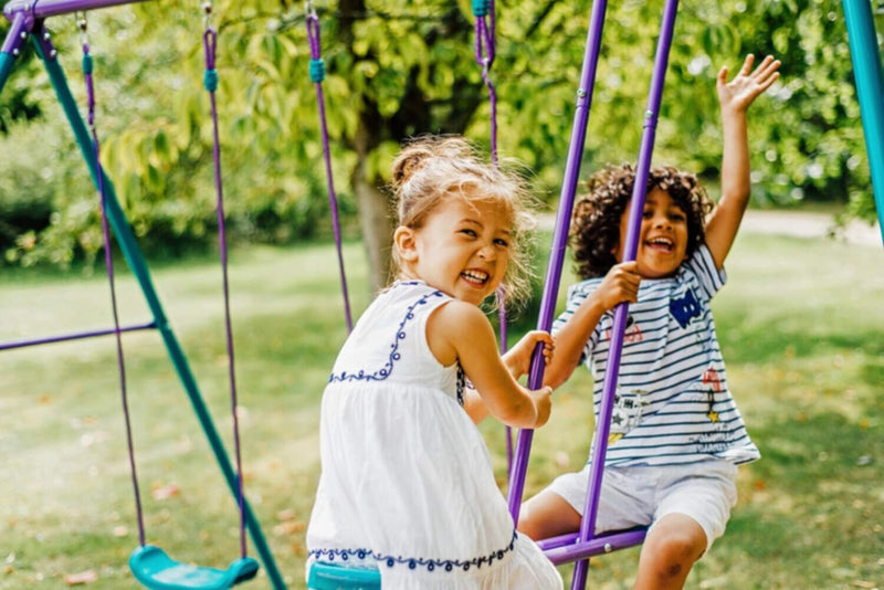 PLUM | Jupiter Double Swing & Glider Set Purple/Teal Age 3-10Yrs | 22102AB82