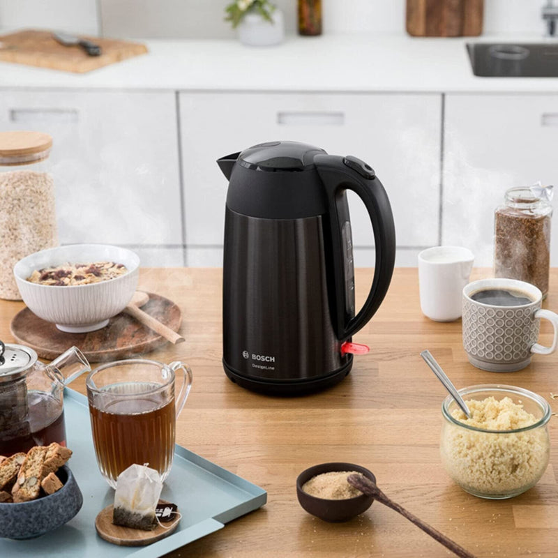 BOSCH | DesignLine 1.7Ltr Kettle Stainless Steel Black | TWK3P423GB