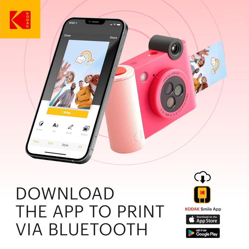 KODAK  | Wireless Digital Smile Plus Instant Print Camera Fuchsia