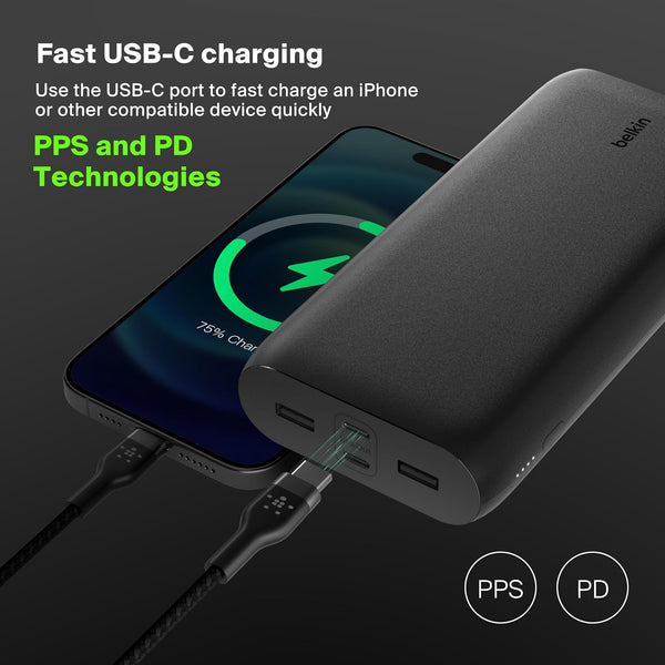 BELKIN | BoostCharge 32W PD PPS 4 Port Power Bank 26K | TE0218284