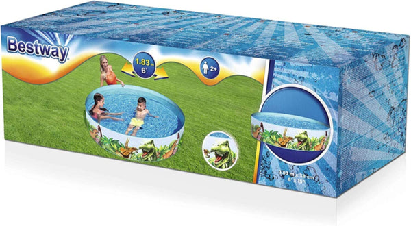 BESTWAY | Dinosaurous Fill 'N Fun Kiddie Paddling Pool 6' x H15"/1.83m x H38cm | BES115TOY01257