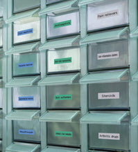 CASIO | Option Label It Blue & Black Tape 12x8mm | XR-12BU1-W-DJ1