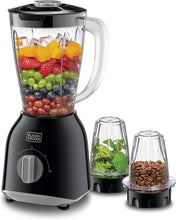 BLACK+DECKER | Blender With 2 Grinder Mills 1.5L 400W | BX365-B5
