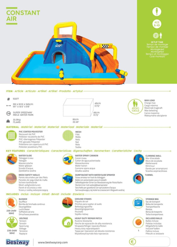 BESTWAY | H2OGO! Super Speedway Mega Water Park 18'1