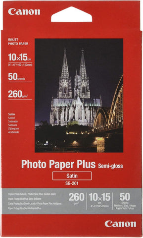 CANON | SG-201 Semi Gloss Photo Paper Plus 4x6 50 Sheets