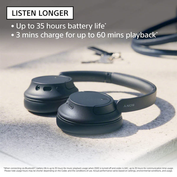 SONY | Wireless Over-Ear Active Noise Cancellation Headphones with Mic Blue | WH-CH720N/BLUE