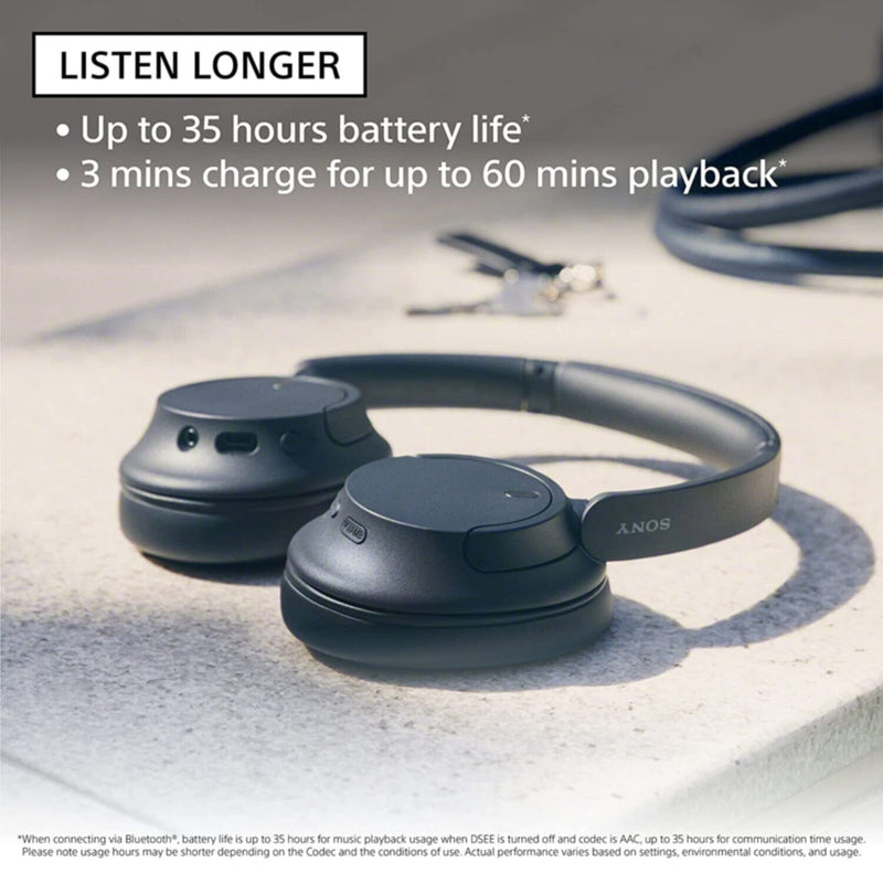 SONY | Wireless Over-Ear Active Noise Cancellation Headphones with Mic Blue | WH-CH720N/BLUE
