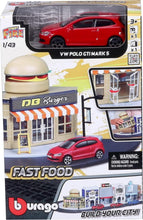 BBURAGO | 1:43 Street Fire City Fast Food Incl 1 Car B18-31504 | 47531504
