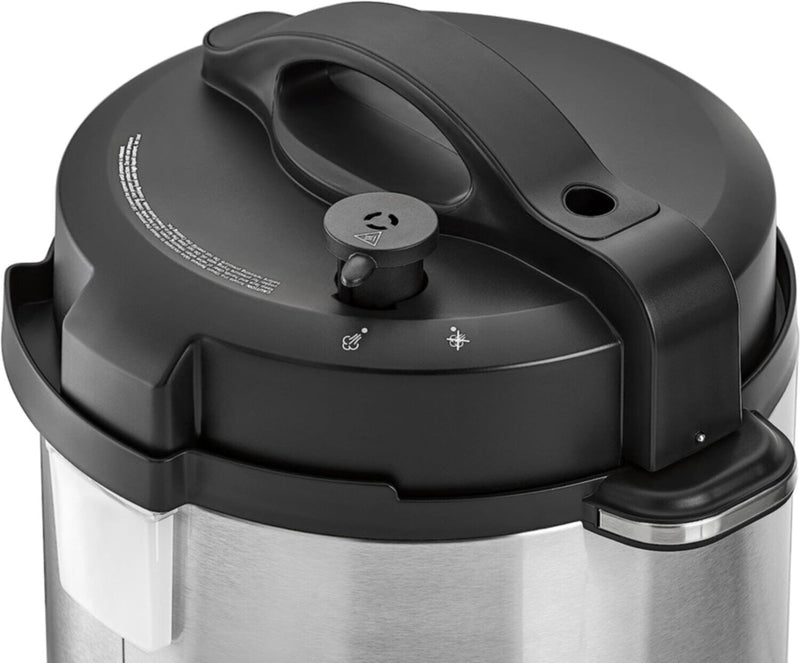 BLACK + DECKER | Smart Steam Pot Electric Pressure Cooker 7 In 1 with 12-Programs 6LTR 1000W Black/Silver |PCP1000-B5