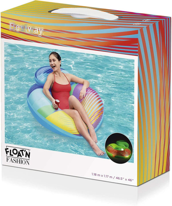 BESTWAY | Float N Fashion Swim Bright LED Swim Ring 6.5" x 46"/1.18m x 1.17m | BES115TOY01347