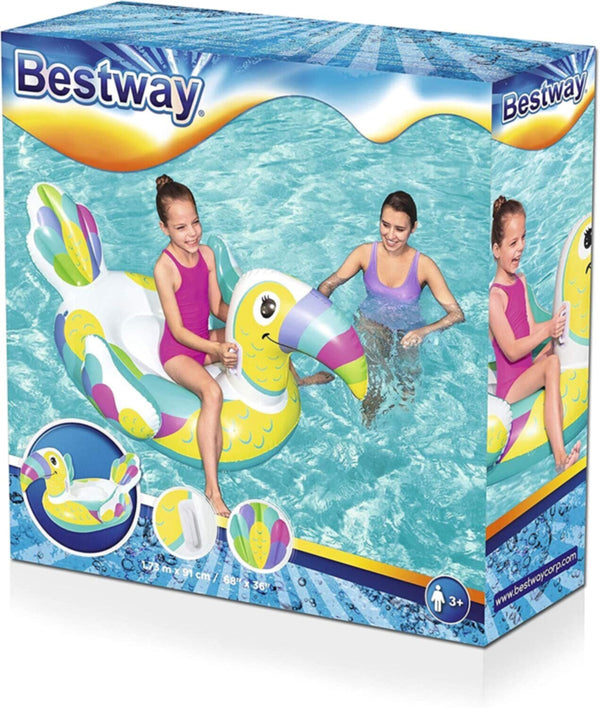 BESTWAY | Toucan Pool Day Ride-On Float Toy 68" x 36"/1.73m x 91cm | BES115TOY01331