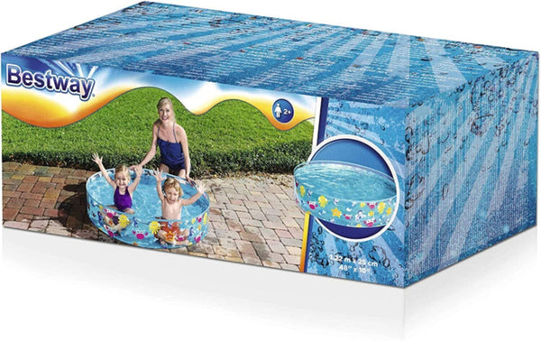 BESTWAY | Inflatable Fill 'N Fun Sparking Sea Pool 48" x H10"/1.22m x H25cm | BES115TOY00957