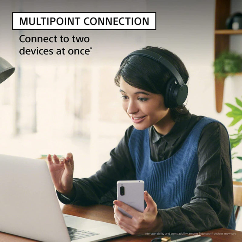 SONY | Wireless Over-Ear Active Noise Cancellation Headphones with Mic Black | WH-CH720N/BLACK