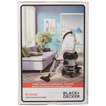 BLACK + DECKER | Drum Vacuum Cleaner 20Ltr 2000W | BV2000-B5