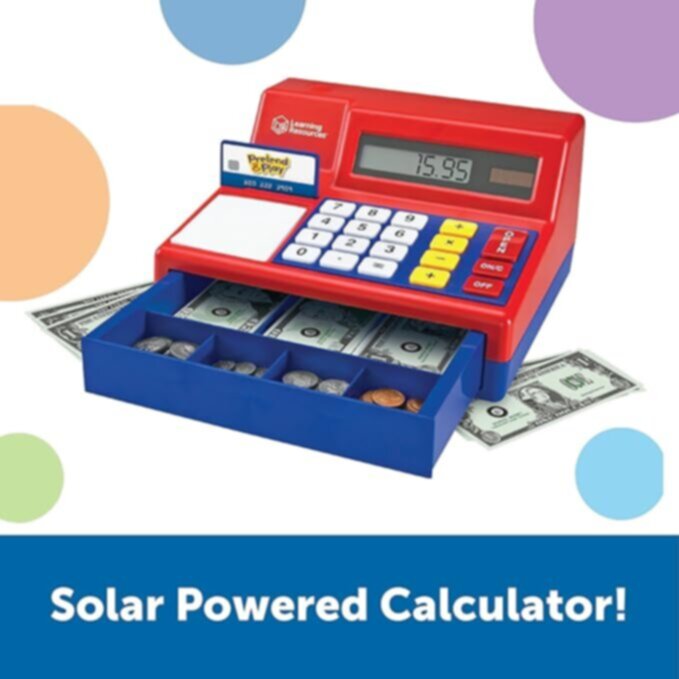 LEARNING RESOURCES UK| Pretend & Play Calculator Cash Register (Uk Currency) | LSP2629-UK