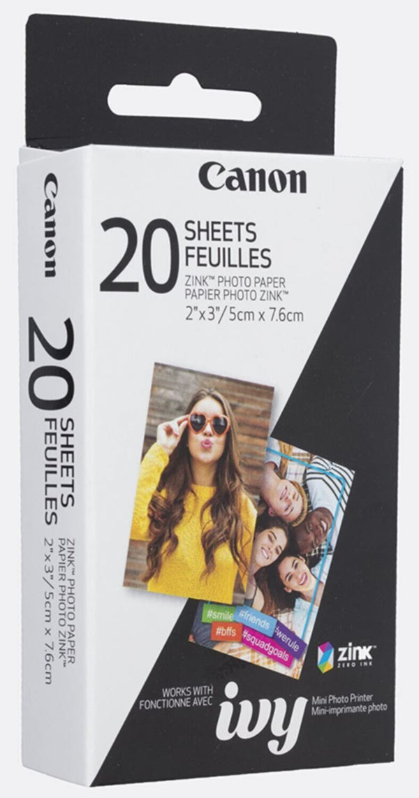 CANON | 2 x 3" ZINK Photo Paper Pack 20 Sheets | 92-SAS-SYQ7819