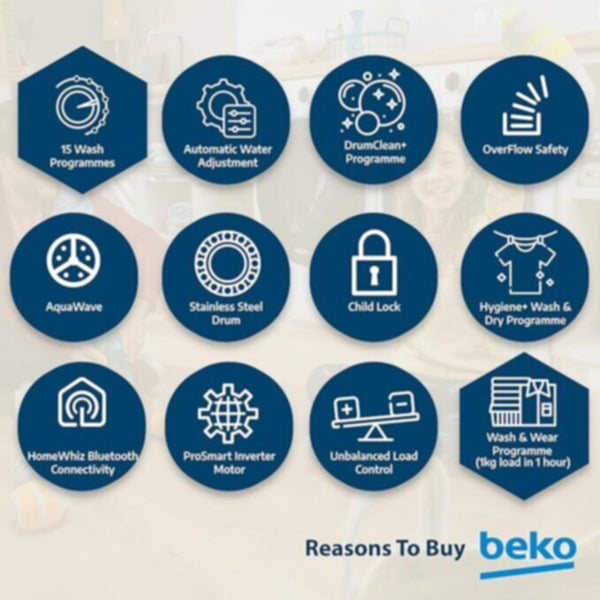 BEKO | Freestanding Washer Dryer 10Kg/7 Kg | WD10714M