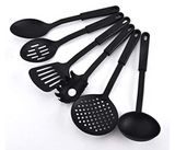 RMN 6 Piece Heat-Resistant Non Stick Kitchen Tool Set - Black  | JPK9189