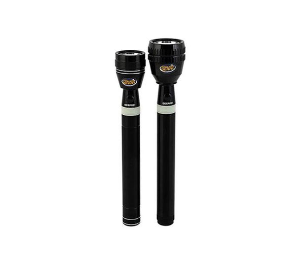 GEEPAS | 2-in-1 Rechargeable Led Flashlight Black | GFL4637