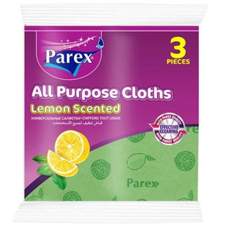 PAREX | All Purpose Cloths with Lemon Scent 38X35cm 5 Pkts | PRX103HHL00020