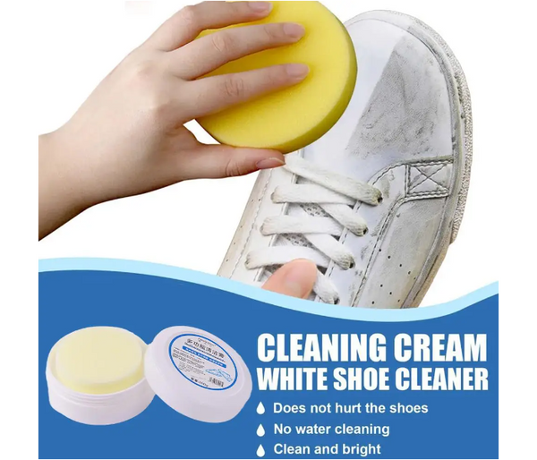 Multifunctional Reusable Cleaning Cream For White Shoes, Shoe Cleaner, Household Sports Shoes, Canvas Shoes Tools With Wiping Sponge | JPN5060