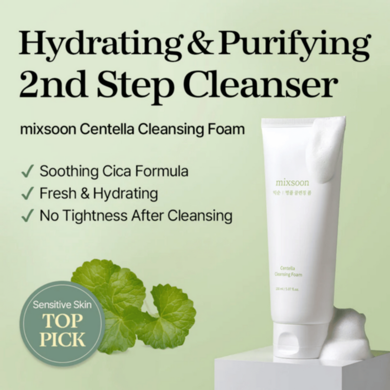 MIXSOON | Centella Cleansing Foam 150Ml KR1AB0102B