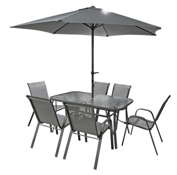 Garden Set 8Pcs Chairs Grey | DP-SR-5028GR