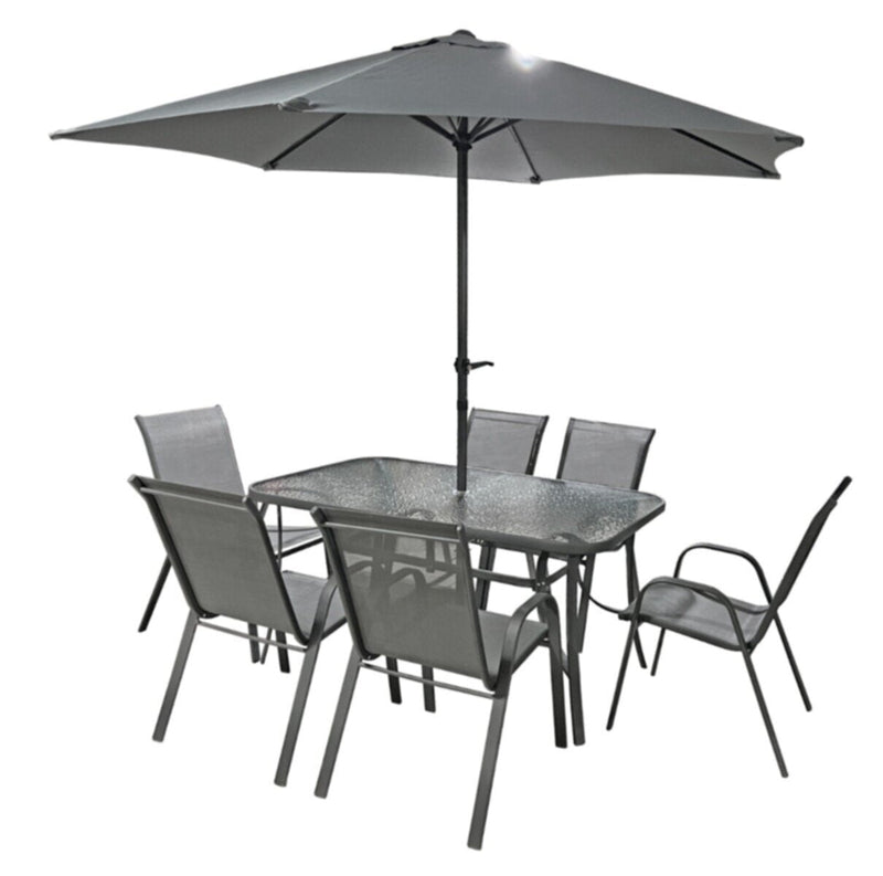 Garden Set 8Pcs Chairs Grey | DP-SR-5028GR