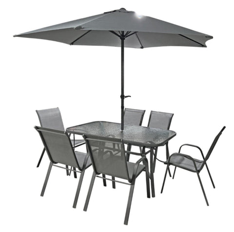 Garden Set 8Pcs Chairs Grey | DP-SR-5028GR